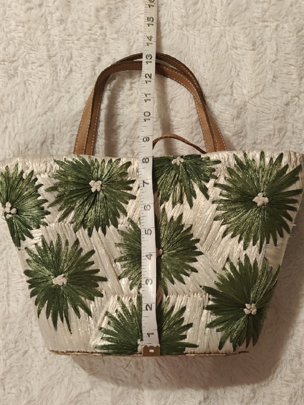 Kate Spade Cabo Natural Straw Floral Bag - Picture 13 of 14